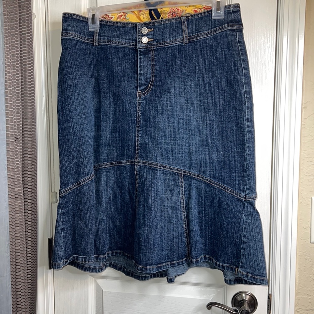 Blue Jean Skirt Sz 18
